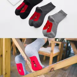 1 пар/лот, весенне-летние новые мужские носки из хлопка с надписью «Life-Honor Good Luck», оригинальные носки, 5 цветов