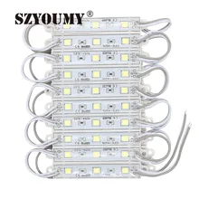 SZYOUMY SMD 5054 светодио дный модуль светодио дный Рекламы Световой модуль для знака DC12V 3 светодио дный 3*0,3 Вт 0,9 Вт водонепроницаемый 75(L)* 12(W)* 6(H