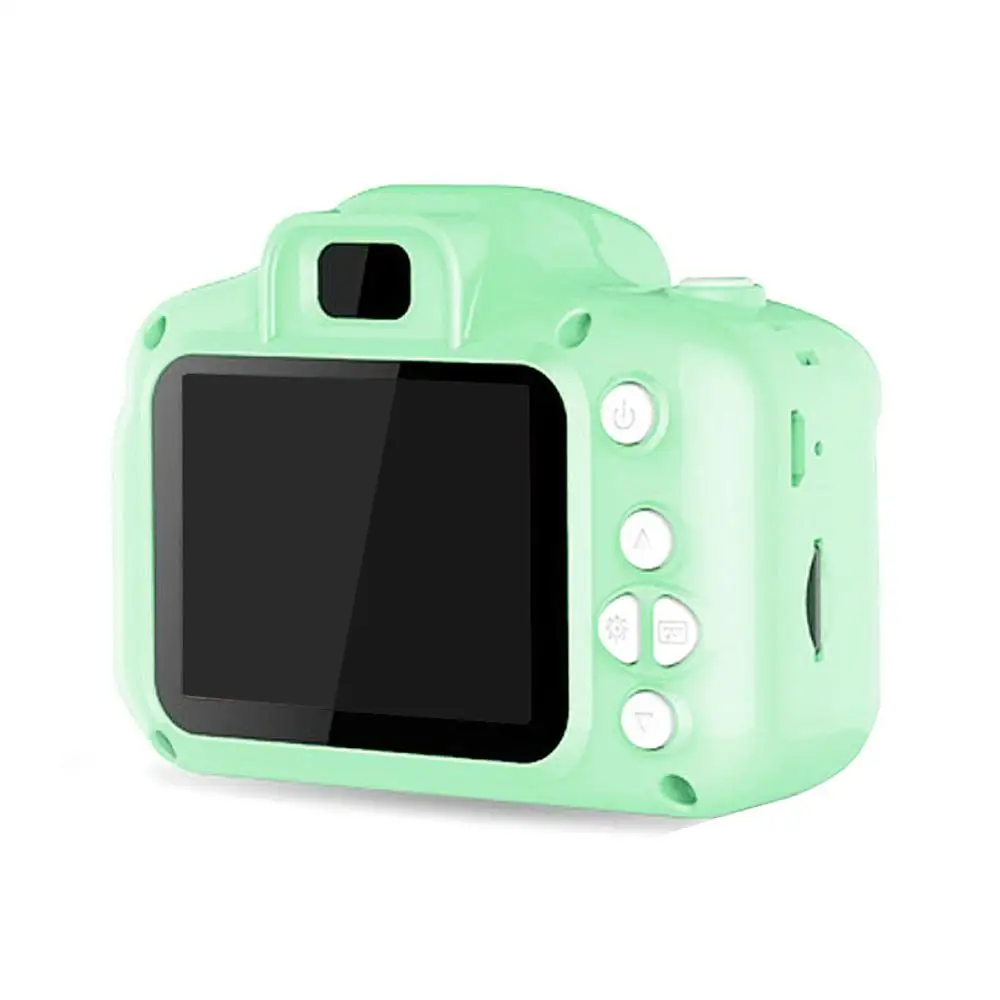 Игрушка детская камера движения детская камера 2 дюймов экран Hd детская камера Мультфильм цифровая мини видеокамера - Цвет: Зеленый