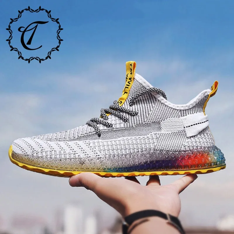 

CatriCa 2019 Hot Sale Designer Men Shoes Fashion Male Trainers High Quality Human Race Tennis Sneakers White Orange Black L-2229