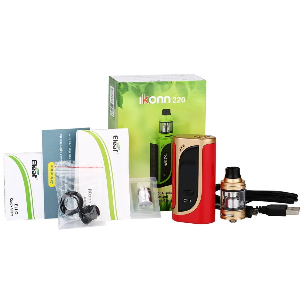 Оригинальный набор Eleaf IKonn 220 с атомайзером Ello объемом 4 мл и 5 шт. HW1
