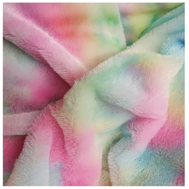 1 ярд зимняя плюшевая ткань радужного цвета теплая ткань DIY Домашний текстиль Одежда Игрушки Рукоделие Шитье искусственный мех Ткань GPD8827