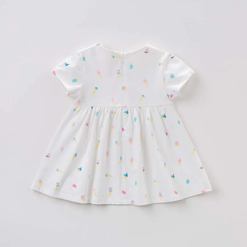 Dave bella/платье для маленьких девочек; детское платье принцессы с принтом мороженого; Летние вечерние костюмы для малышей; свадебные костюмы; детское платье; DBF7094