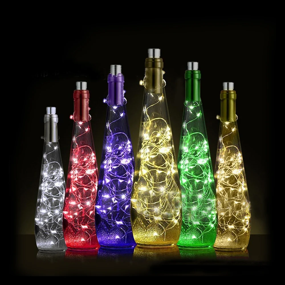 Battery Power Multi Bottle Lights LED Cork Shape String Lights For