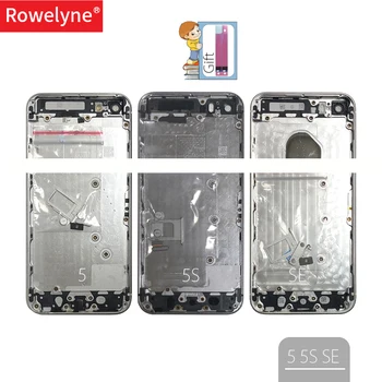 

5 5s Back Housing for iPhone 5 SE Back Cover Battery Door Metal Middle Chassis Frame with Free Battery Sticker Replacement Parts