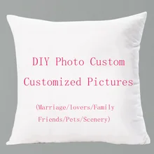 DIY Фото Индивидуальные подушки Индивидуальные фотографии дизайны фото плюшевая подушка с набивкой персонализированные Взрослые День Святого Валентина подарок на день рождения