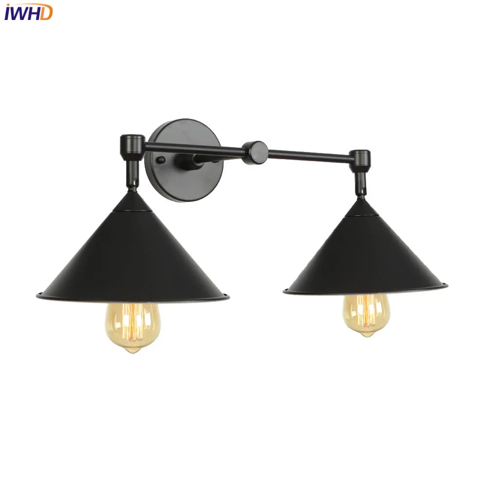 

IWHD Nordic LED Wall Lamp Colorful Pink Iron Wandlamp Retro Vintage Wall Light Fixtures Home Lighting Applique Murale Luminaire