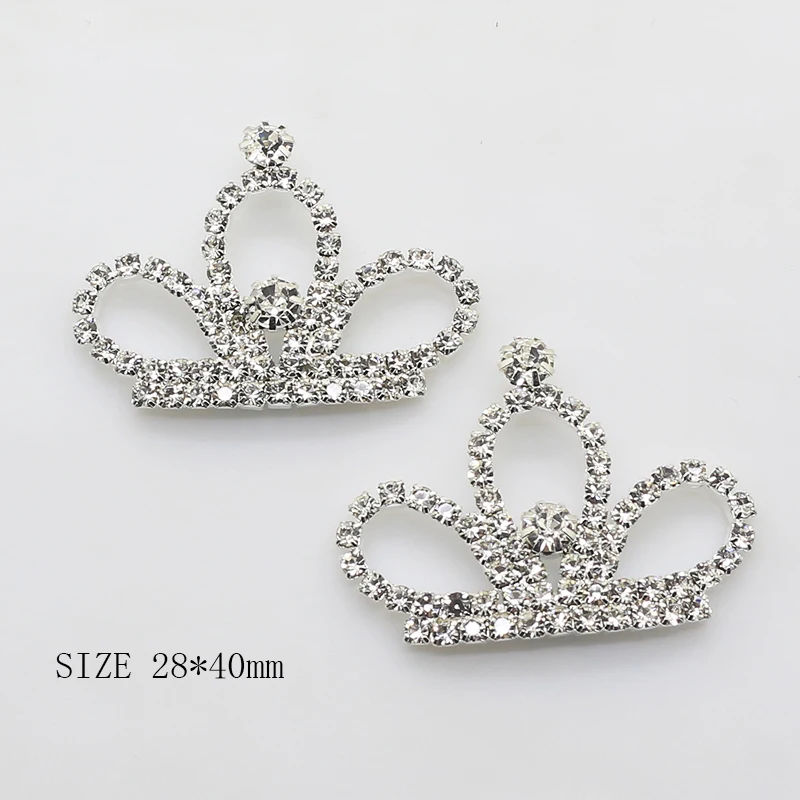 

ZMASEY Crown Buttons 10Pcs/Lot 28*40mm Diamond DIY Metal Sewing Button For Clothing Supply Decoration Jewelry Accessories