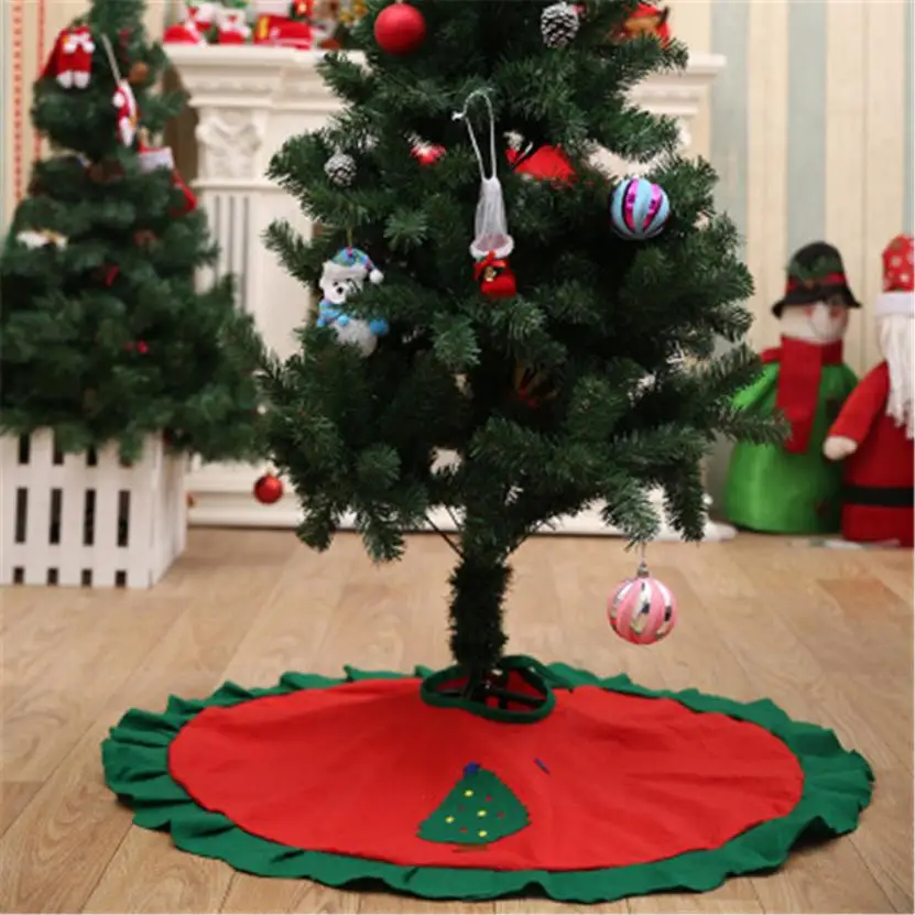 90 см «юбка» для елки с Санта-Клаусом, юбки для рождественской елки, украшения для рождественской елки, Специальные рождественские украшения для дома C3081