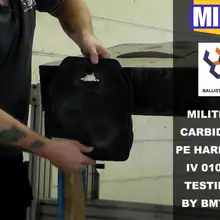 Тестовое видео-Militech NIJ IV 0101,06 SIC керамическая и PE панель E Форма Стресс тест ing видео