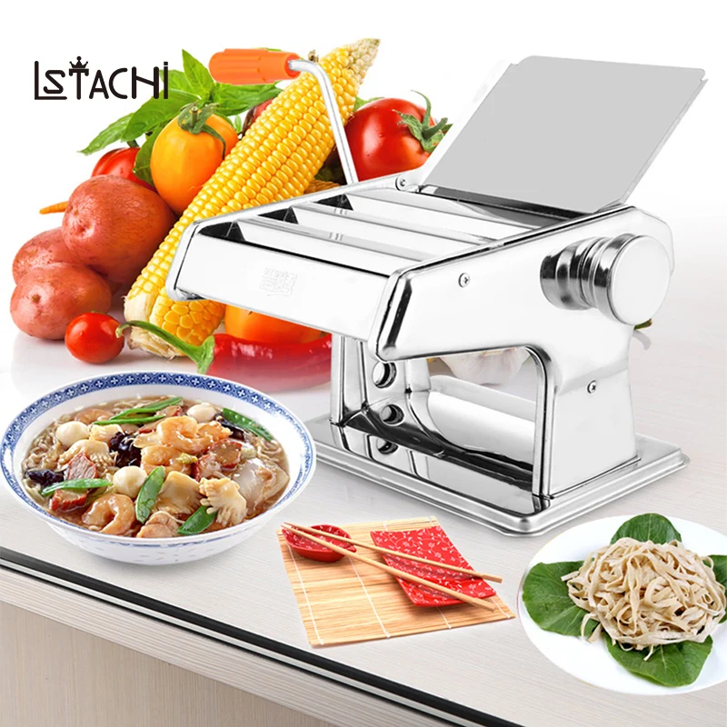 

LSTACHi Stainless Steel ordinary Household Pasta Making Machine Manual Noodle Maker Hand Operated Spaghetti Pasta Cutter hanger