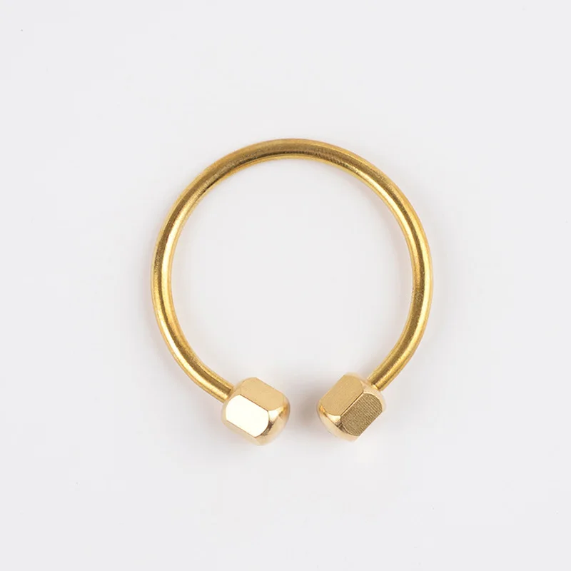 Медное кольцо для ключей в скандинавском стиле, держатель для хранения, простые Стильные брелоки для мужчин и женщин