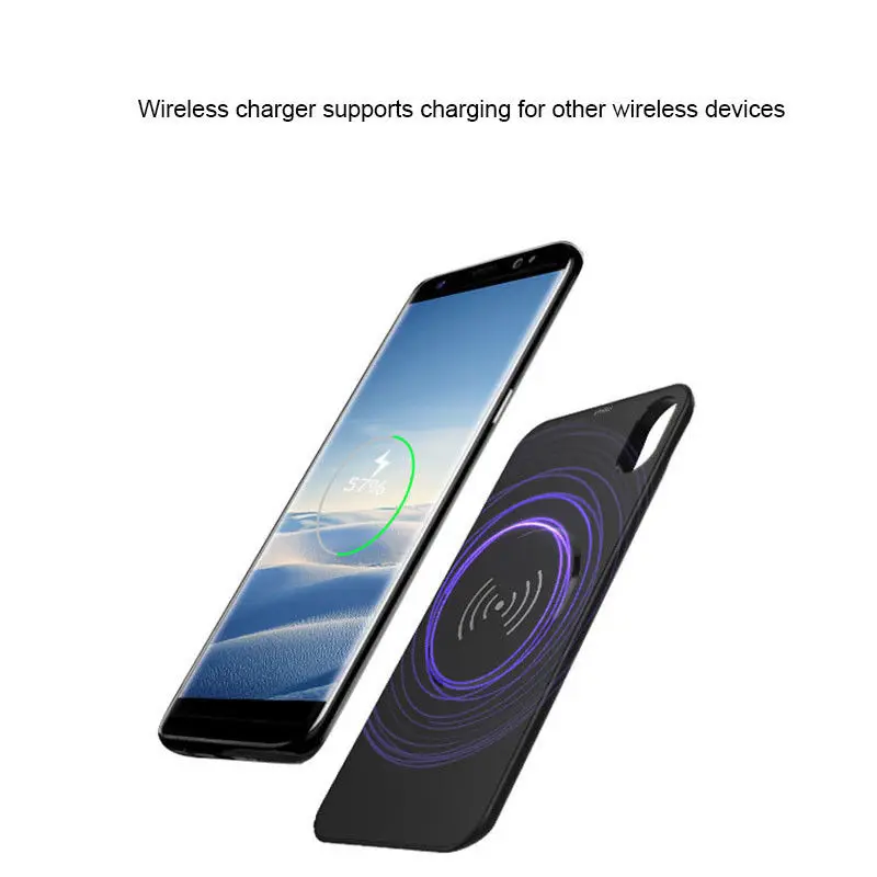 2019 Новинка! пользовательская батарея чехол для iPhone X XS Беспроводное зарядное