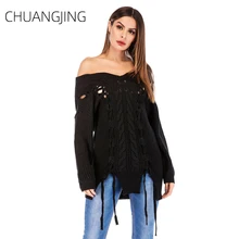 Winter Casual Knitted Sweater Women 2019 New Solid V-neck Long Sleeve Hollow Out Pullovers Sweater Office Lady Fashion Sweater Winter Casual Knitted Sweater Women 2019 New Solid V-neck Long Sleeve Hollow Out Pullovers Sweater Office Lady Fashion Sweater
