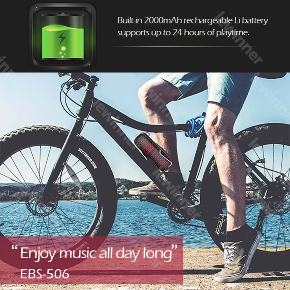 Lewinner новые водонепроницаемы переносной динамик стерео беспроводные Bluetooth