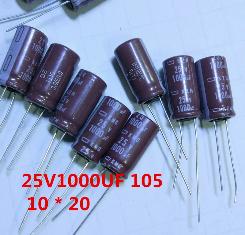 

25V1000UF 105 degree brown hf long life series 10 * 20 1000 uf25v