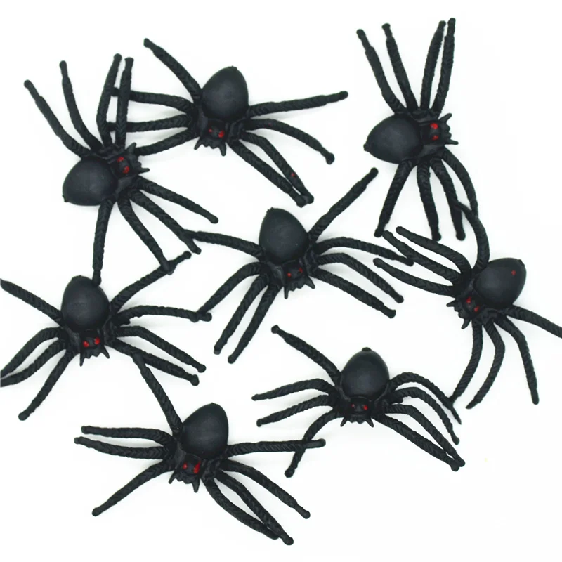 

10PCS 50X30mm Plastic Halloween Spiders|Halloween Decoration Spiders|Spider Miniatures|Halloween Party Decoration Spiders
