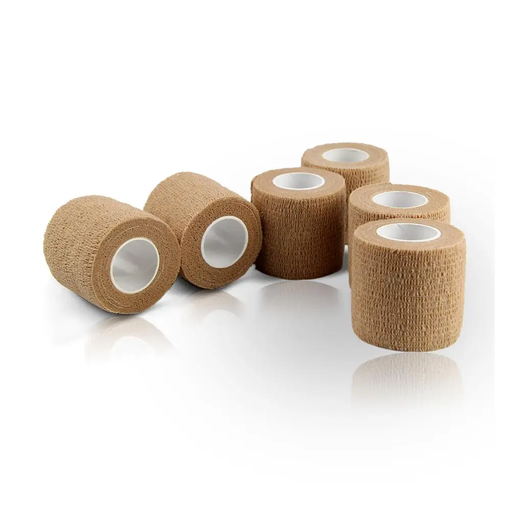 

6 Rolls Self-Adhesive Bandage Waterproof Non Woven Gym Exercise Sport Tape Breathable Wrist Wraps Cohesive Bandage 5cm*4.5m