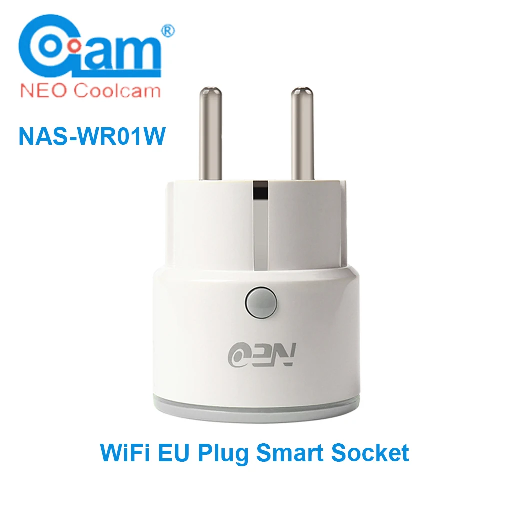 

NEO Coolcam 2Pcs/lot NAS-WR01W EU Plug Smart Wireless 2.4Ghz WiFi Plug Socket Support Smartphone Control for Alexa