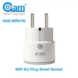 НЕО Coolcam 2 шт./лот NAS-WR01W ЕС Plug Smart Беспроводной 2,4 ГГц WiFi штепсельная розетка подставка для смартфонов Управление для Alexa