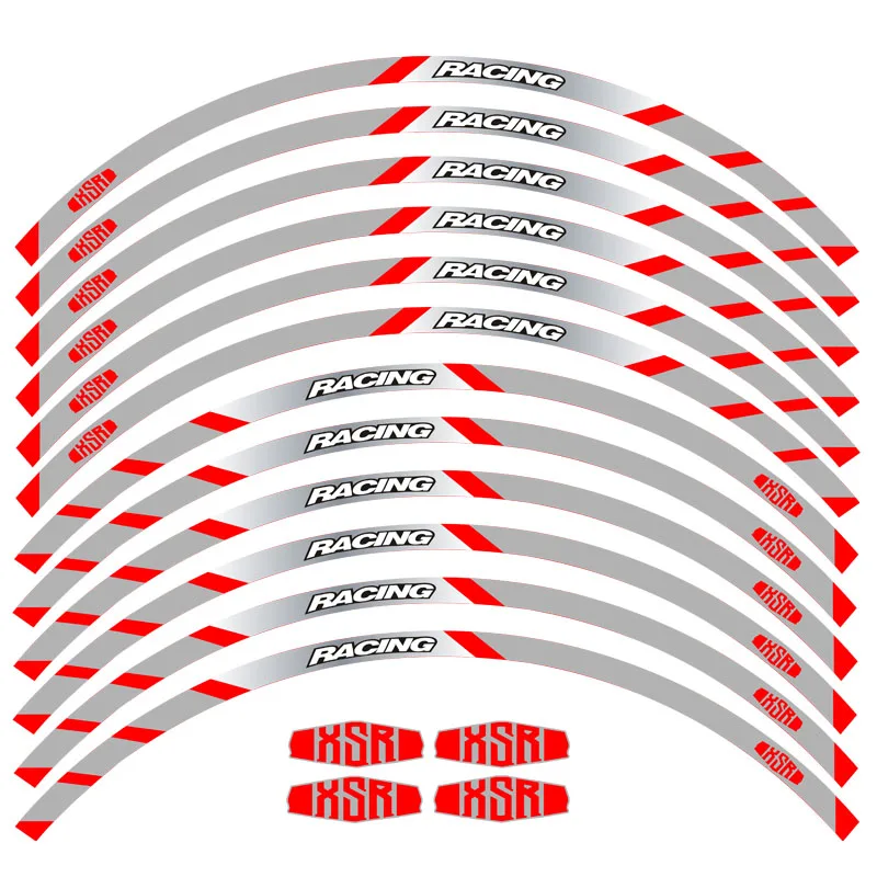 Передние и задние колеса мотоцикла край внешний обод наклейки светоотражающие полосы колесные наклейки для YAMAHA XSR