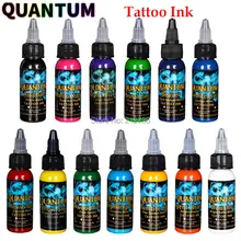 Квантовые профессиональные чернила для татуировки 13 цветов 1 унция/30 мл бутылка нежная текстура долговечные чернила для татуировки Быстрый пигмент комплект