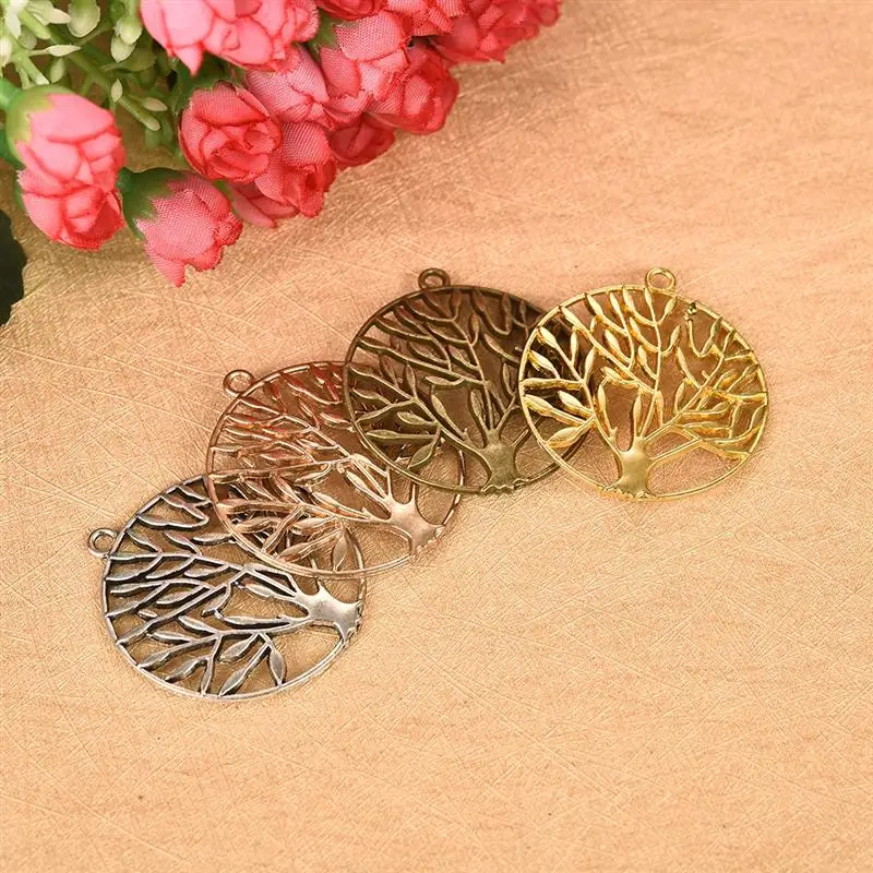 

5pcs/Lot Multiple Colour Hollow Life Tree Charm Pendant Necklace Earring DIY Craft Jewelry Making Findings Handmade Accessories