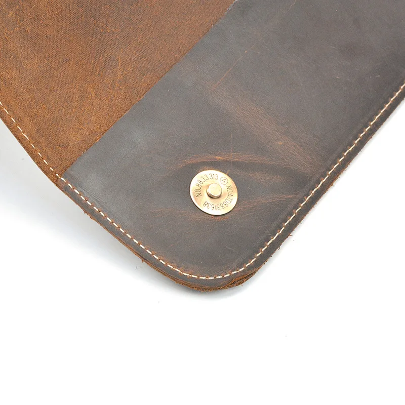 Ретро Crazy Horse кожаный мужской портфель-сумка на плечо из натуральной кожи сумка с откидной пряжкой бизнес-портфель для ноутбука