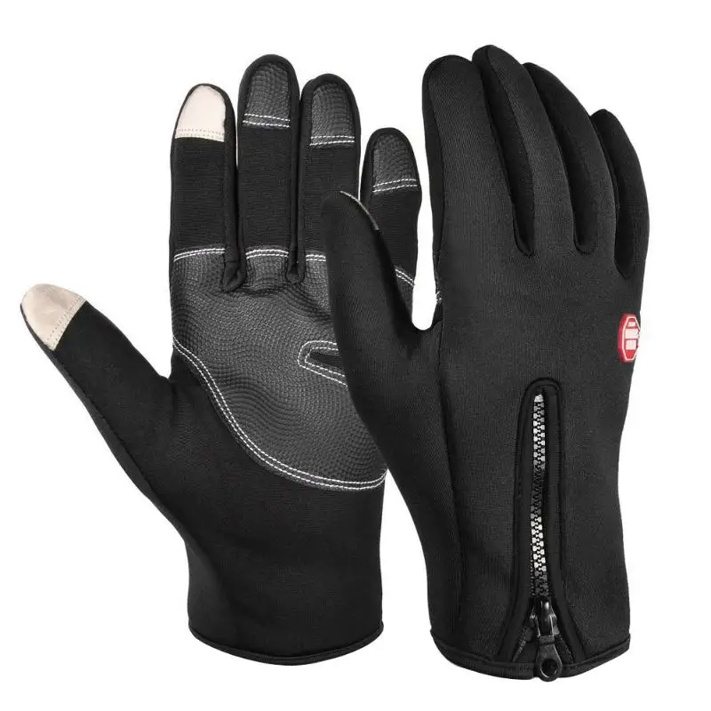 

1 pair Winter Cycling Gloves Thermal Full Finger Windproof Road Mountain Bike Bicycle Touch Screen Gloves for Mobile Phone