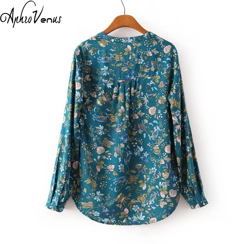 Для женщин Цветочный принт blusas Mujer de Moda 2018 Лето Шифоновая блузка рубашка с