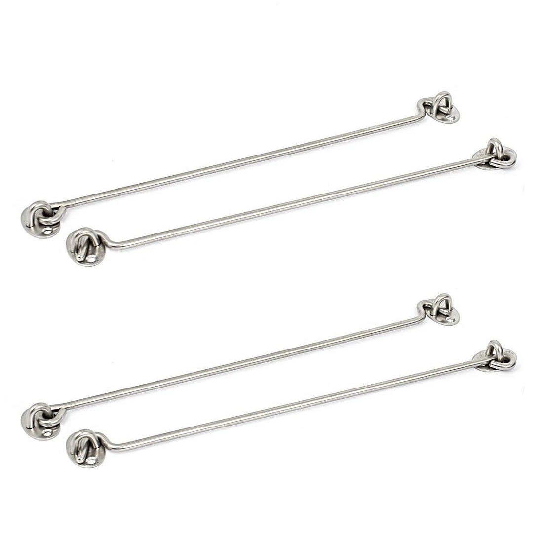 

350mm Long Stainless Steel Cabin Hook Eye Shed Gate Door Latch 4pcs