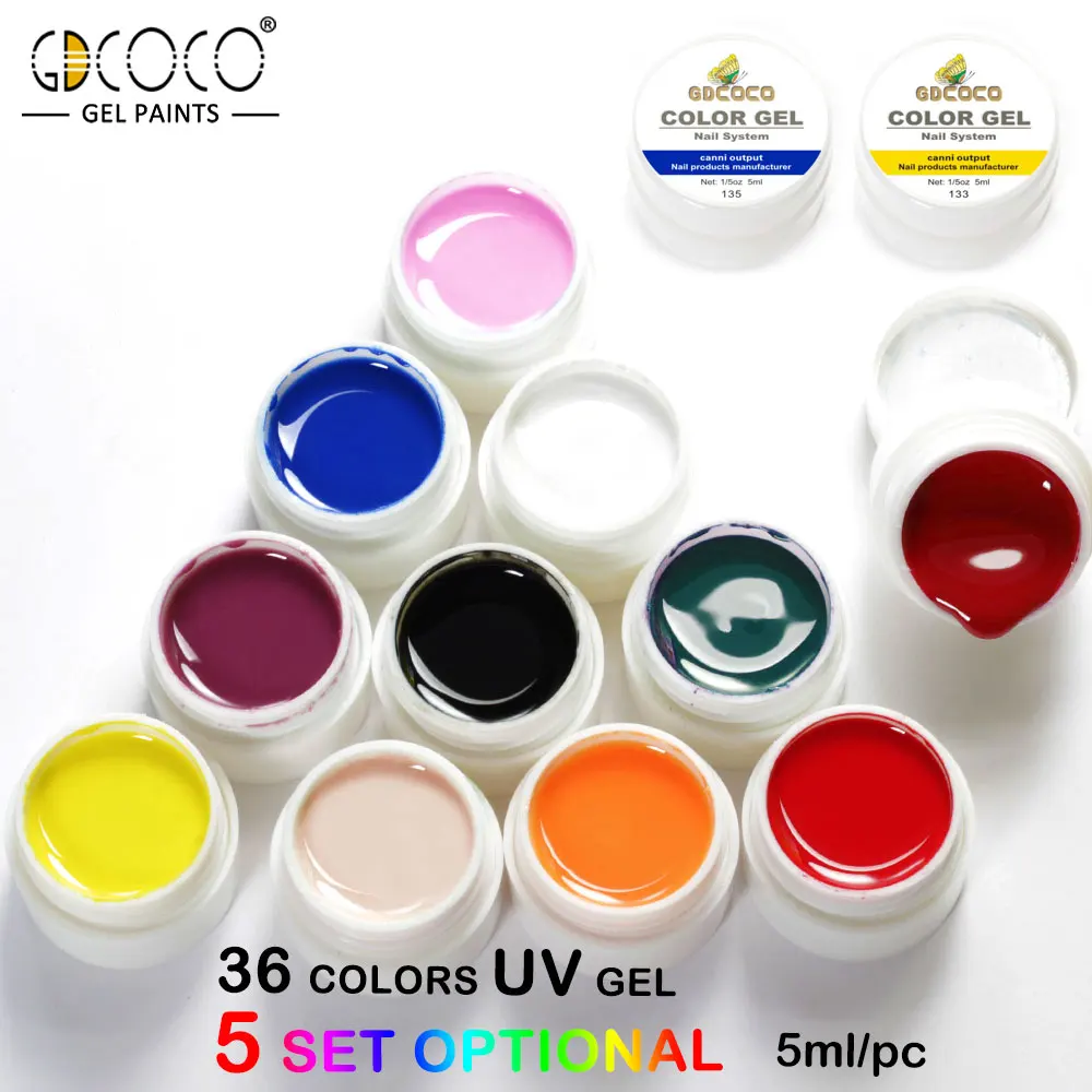 Download Aliexpress.com : Buy 2018 Newest gdcoco paint gel nail art tips 5ml 36 color uv/led gel nail ...