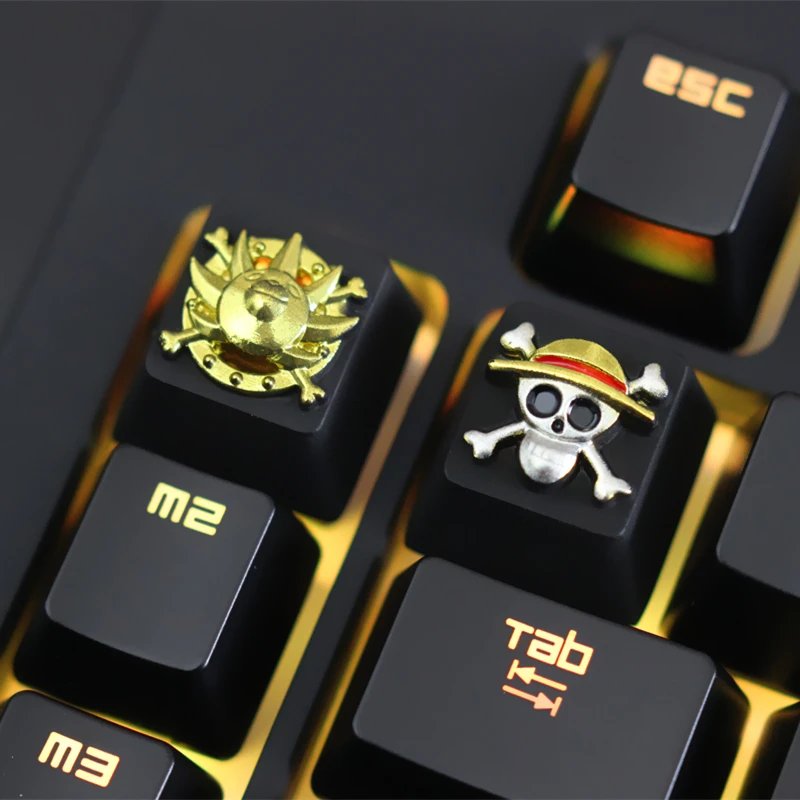  1 pcs Anime ONE PIECE Zinc-aluminum key cap mechanical keyboard keycaps for personalization for mec