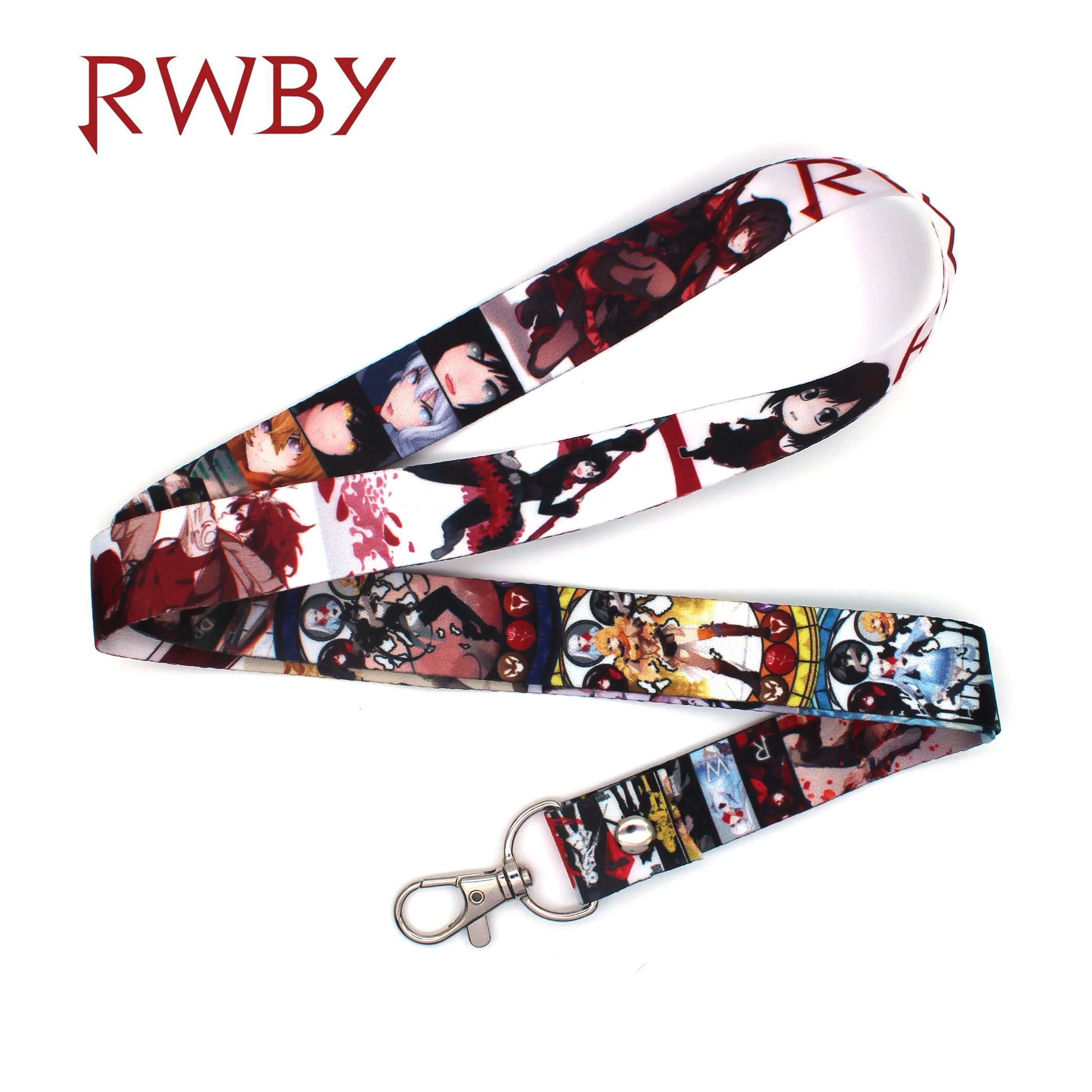 RWBY Рубиновая Роза шейный ремень ремешки для ключей ID карта тренажерный зал