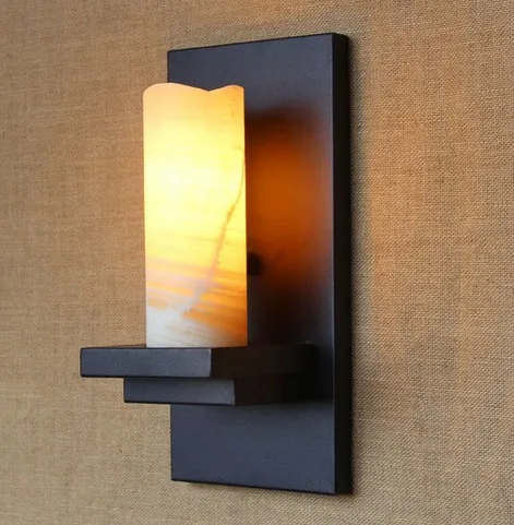 

Retro Loft Style Iron Marble Sconce Vintage Wall Light For Home Antique Industrial LED Wall Lamp Indoor Lighting Luz De Pared