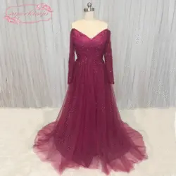 Superkimjo Vestido De formatura с открытыми плечами Выпускные платья Длинные 2018 Кружево бисером Саудовская Арабский выпускной 2017