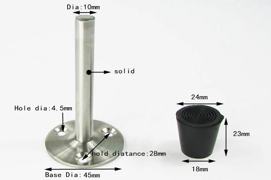 YUMORE SUS круглое основание дверные стопоры декоративные настенные дверные стопоры резиновый держатель двери из нержавеющей стали