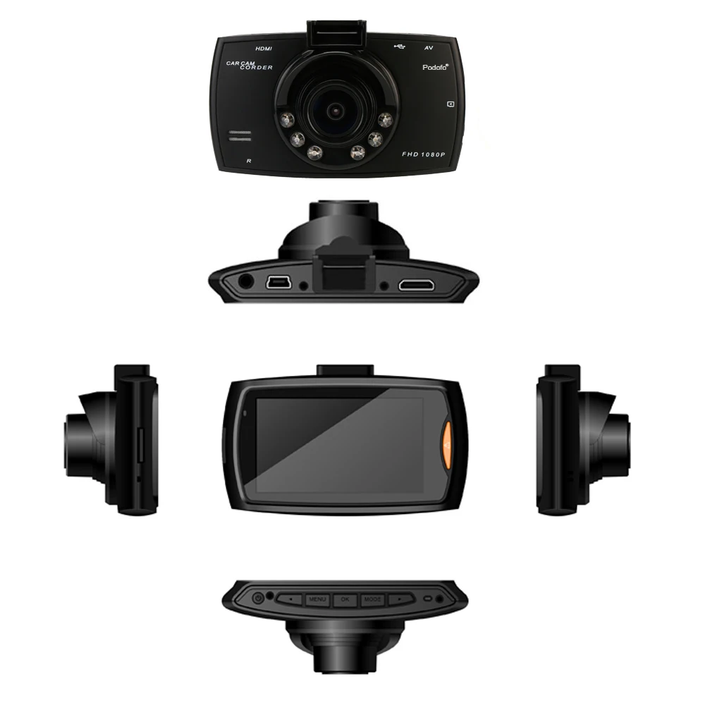 Автомобильный мини видеорегистратор Podofo G30 Full HD 1080P с датчиком движения и ночным