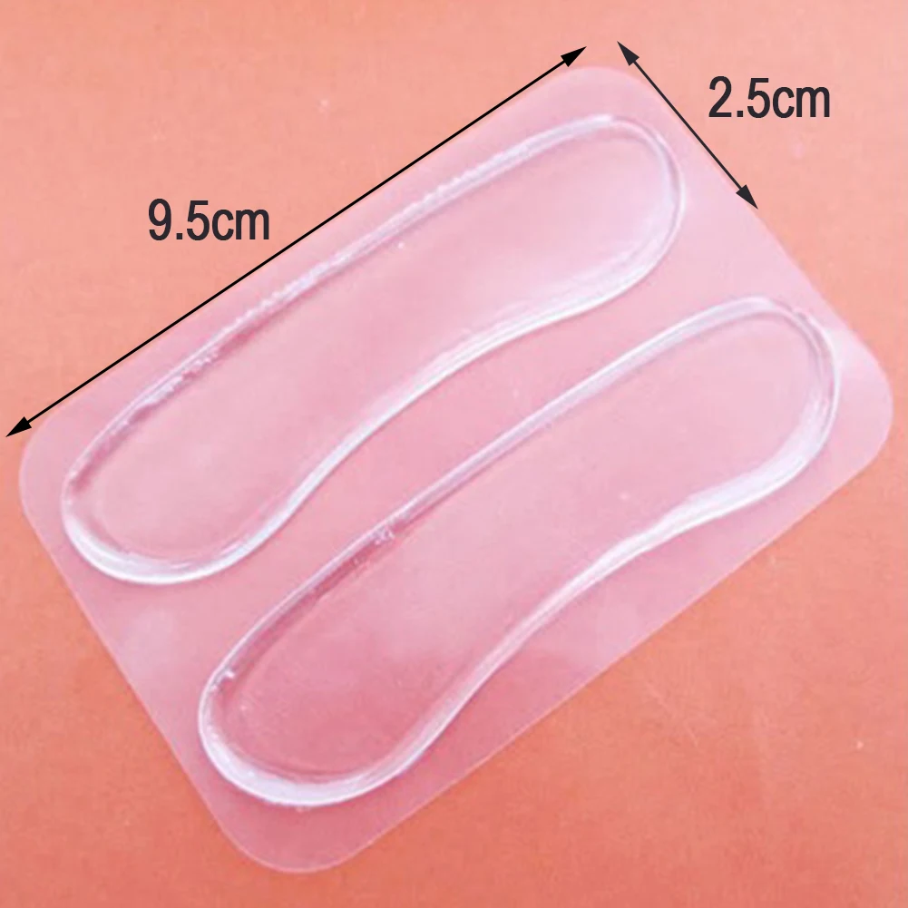 3 Pairs Silicone Anti-slip Foot Care Cushion Protector High Heel Shoes Back Liner Grip Insole Pad
