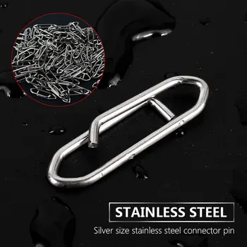 

Silver Fishing Ring Outdoor Bait Carp Portable Connector Pin 100Pcs/Set Durable