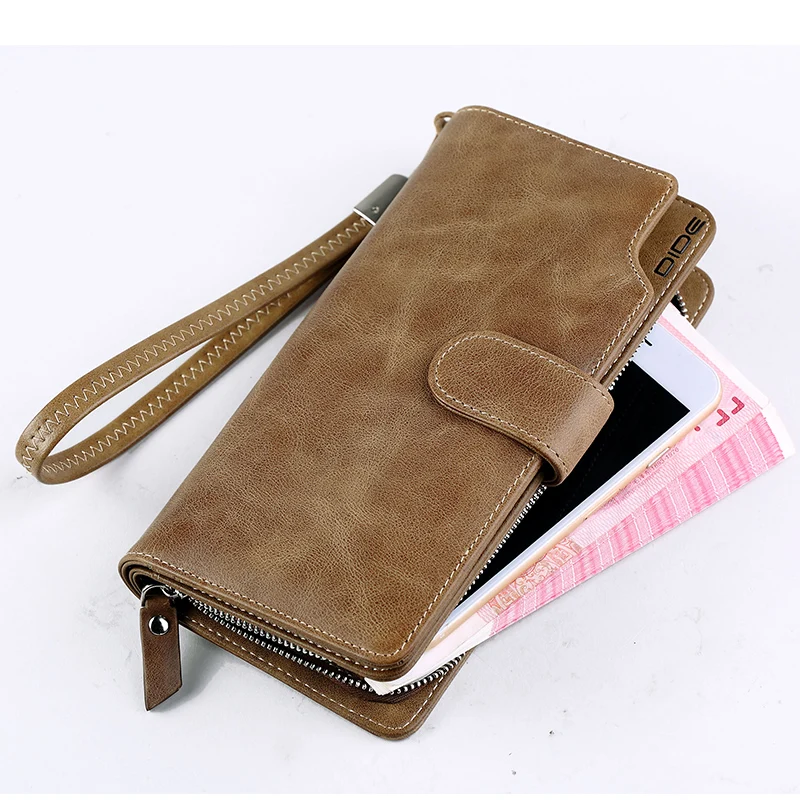 

2018 Clutch Bag Male Brand Business Long Wallet Men Genuine Leather Wallet Women Coin Purse Card Holder Large Capacity