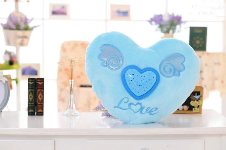 Творческий Световой Я люблю тебя подушкой, в форме сердца проекция LED красочный цвет подушки-игрушки для девочек подарок на день рождения