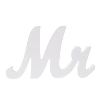 

Wedding Reception Sign White Wooden Letters Mr & Mrs Table Centrepiece Decor Set