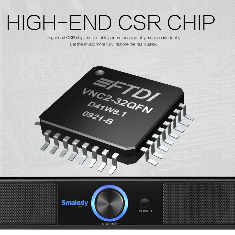 Smalody Портативный беспроводной Bluetooth динамик Саундбар 10 Вт стерео 2 0 Мини ПК