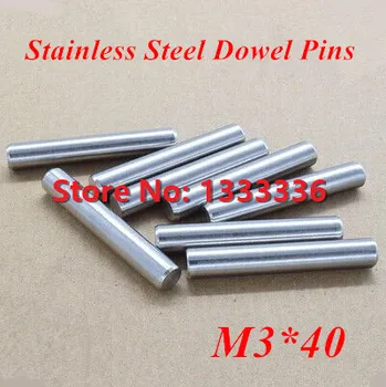 

100pcs/lot M3*40 GB119 Stainless Steel Dowel Pins / Cylinder Pin Dia 3mm