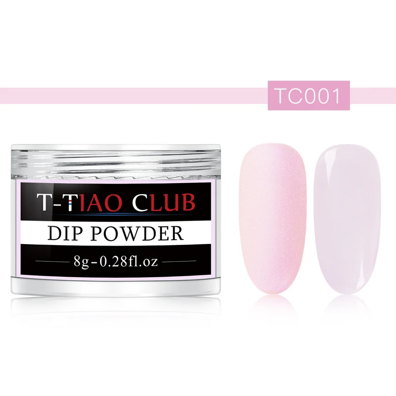 T-TIAO CLUB Dipping Nail Powders Gradient French Nail Natural Color Holographic Glitter Without Lamp Cure Nail Art Decorations - Цвет: AAS03795