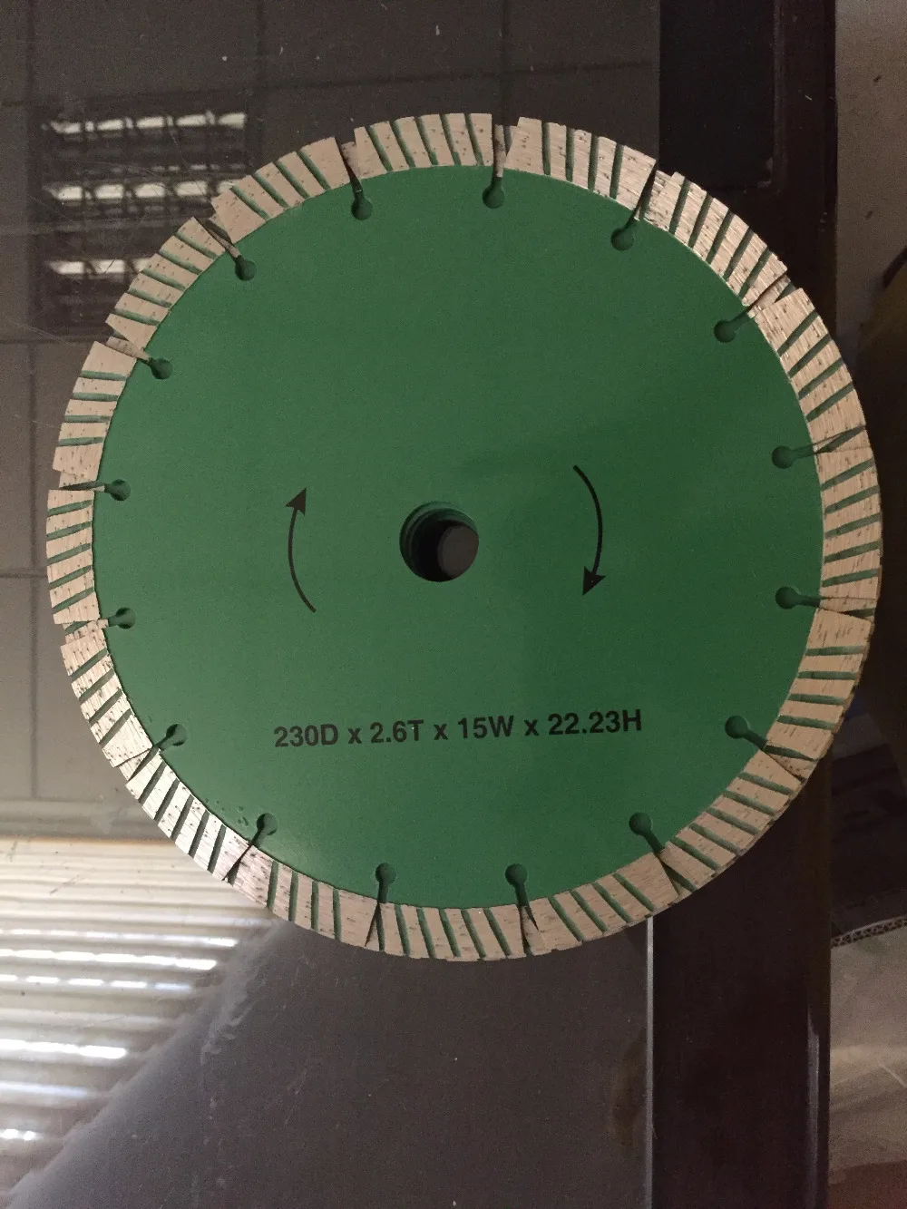 

230x15x22.23-15.88mm cold press segment diamond saw blade for reinforced concrete,hard granite,and sandstone.