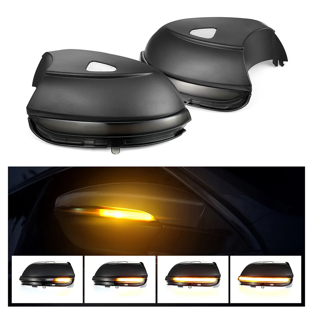  2 pieces Car Mirror Indicator LED Turn Signal Light for VW Scirocco MK3 Passat B7 CC Sequential EOS - 32989496084