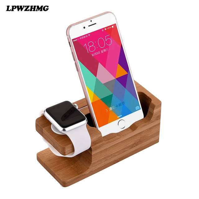 LPWZHMG Natural Bamboo Wooden Mobile Phone Stand for