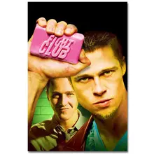 TAAWAA Fight Club Movie Art Silk Poster Prints 16x24 24x36 inches Wall Art Pictures for Living Room Decoration 